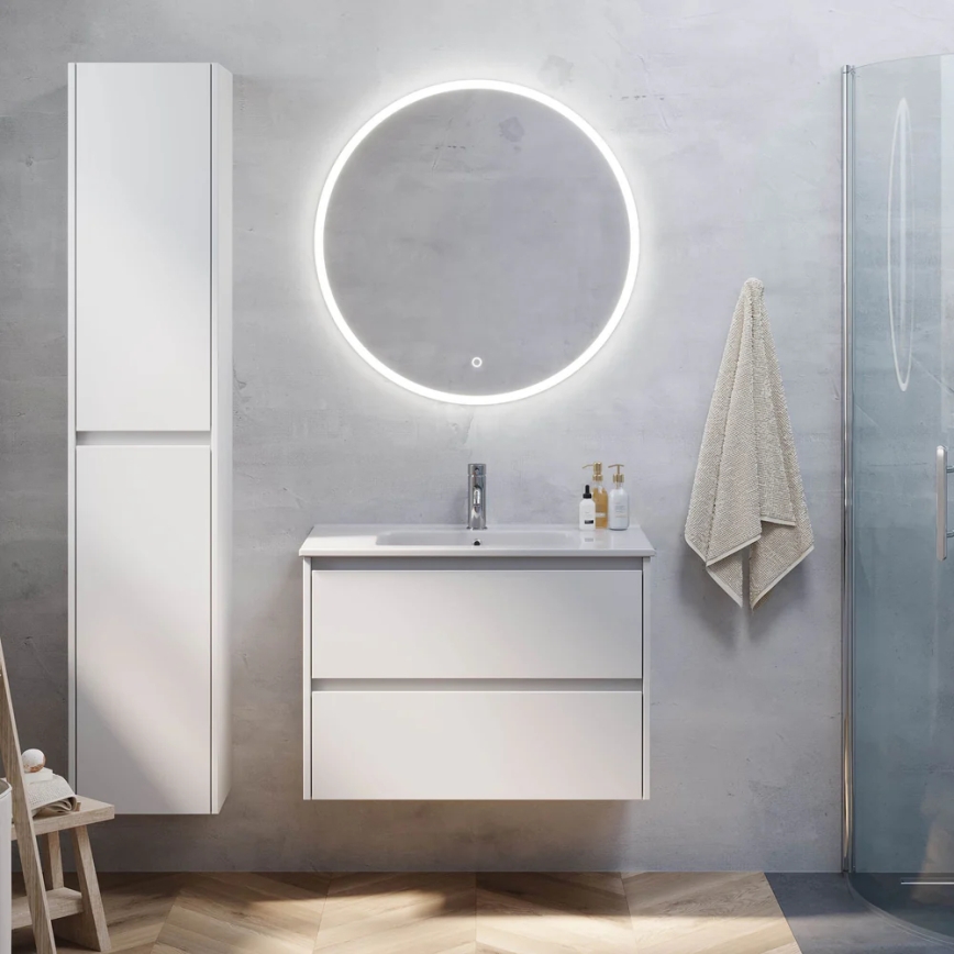 Mueble de baño con lavabo LYKE 80 cm blanco