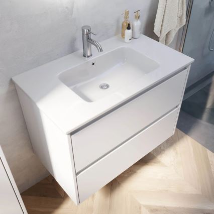 Mueble de baño con lavabo LYKE 80 cm blanco