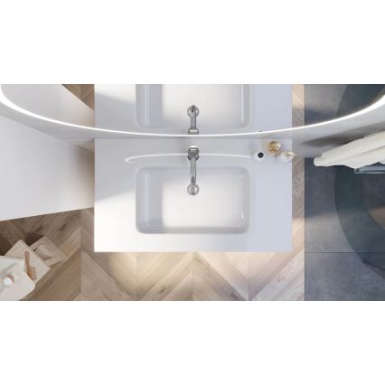 Mueble de baño con lavabo LYKE 80 cm blanco