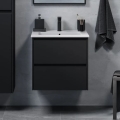 Mueble de baño con lavabo MOLDE 60 cm negro