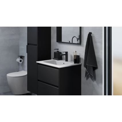 Mueble de baño con lavabo MOLDE 60 cm negro