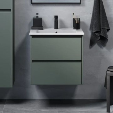 Mueble de baño con lavabo MOLDE 60 cm, verde