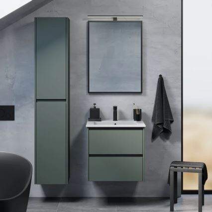 Mueble de baño con lavabo MOLDE, 60 cm, verde