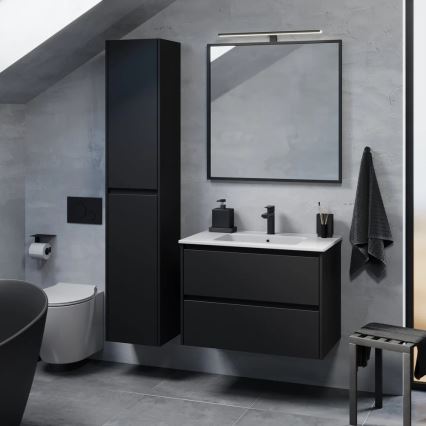 Mueble de baño con lavabo MOLDE 80 cm negro