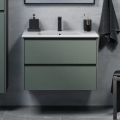 Mueble de baño con lavabo MOLDE de 80 cm, verde