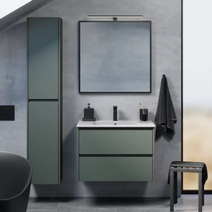 Mueble de baño con lavabo MOLDE de 80 cm, verde