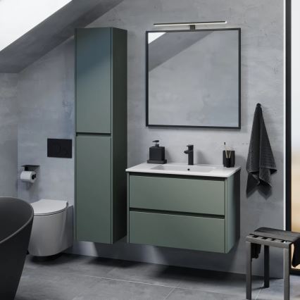 Mueble de baño con lavabo MOLDE de 80 cm, verde