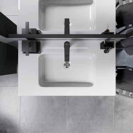 Mueble de baño con lavabo MOLDE de 80 cm, verde