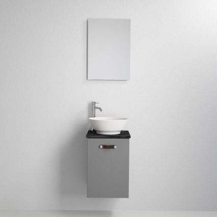 Mueble de baño con lavabo TAARNHOLM, gris
