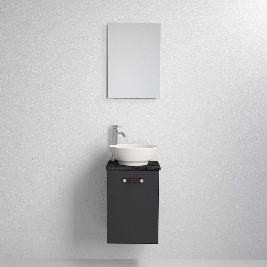 Mueble de baño con lavabo TAARNHOLM negro