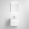 Mueble de baño con lavabo VIGO + espejo de pared con retroiluminación LED/10W/230V IP44 blanco