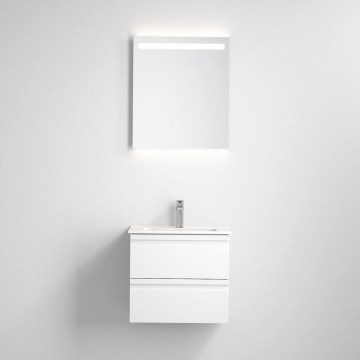 Mueble de baño con lavabo VIGO + espejo de pared con retroiluminación LED/10W/230V IP44 blanco