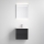 Mueble de baño con lavabo VIGO + espejo de pared LED con retroiluminación LED/10W/230V IP44, negro