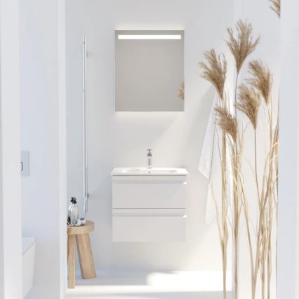 Mueble de baño con lavabo VIGO + espejo de pared con retroiluminación LED/10W/230V IP44 blanco