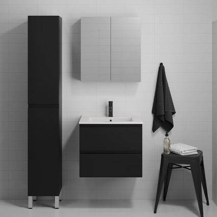 Mueble de baño con un lavabo CONOR 61 cm negro