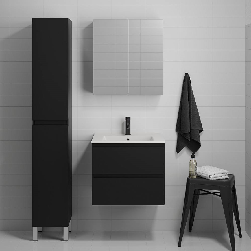 Mueble de baño con un lavabo CONOR 61 cm negro