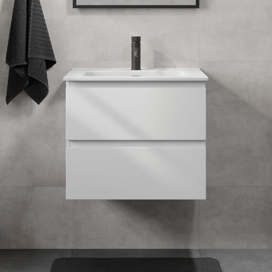 Mueble de baño CONOR con lavabo, 61 cm, blanco