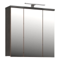 Mueble de baño de pared con espejo VENOM antracita/marrón