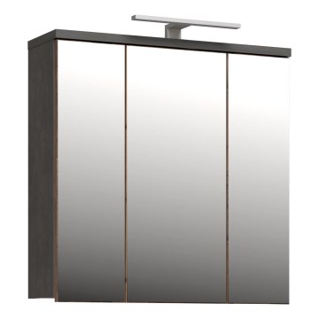 Mueble de baño de pared con espejo VENOM antracita/marrón