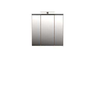 Mueble de baño de pared con espejo VENOM antracita/marrón