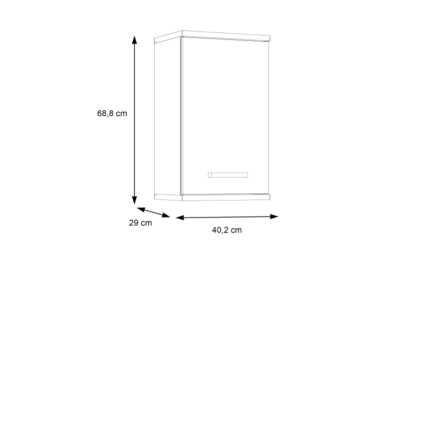Mueble de baño de pared VENOM antracita/marrón