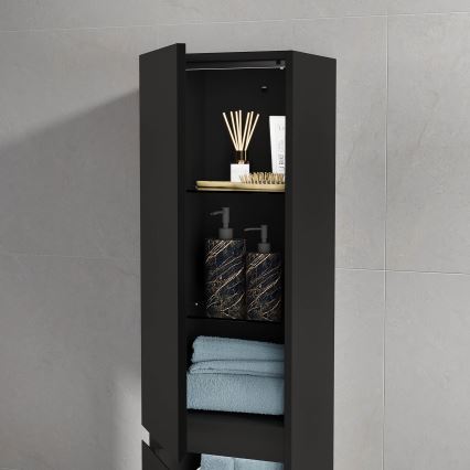 Mueble de baño HELSINKI de 174 cm, negro