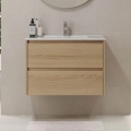 Mueble de baño LYKE con lavabo, 80 cm, roble