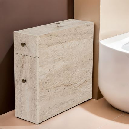 Mueble de baño MELODY, acabado en mármol beige