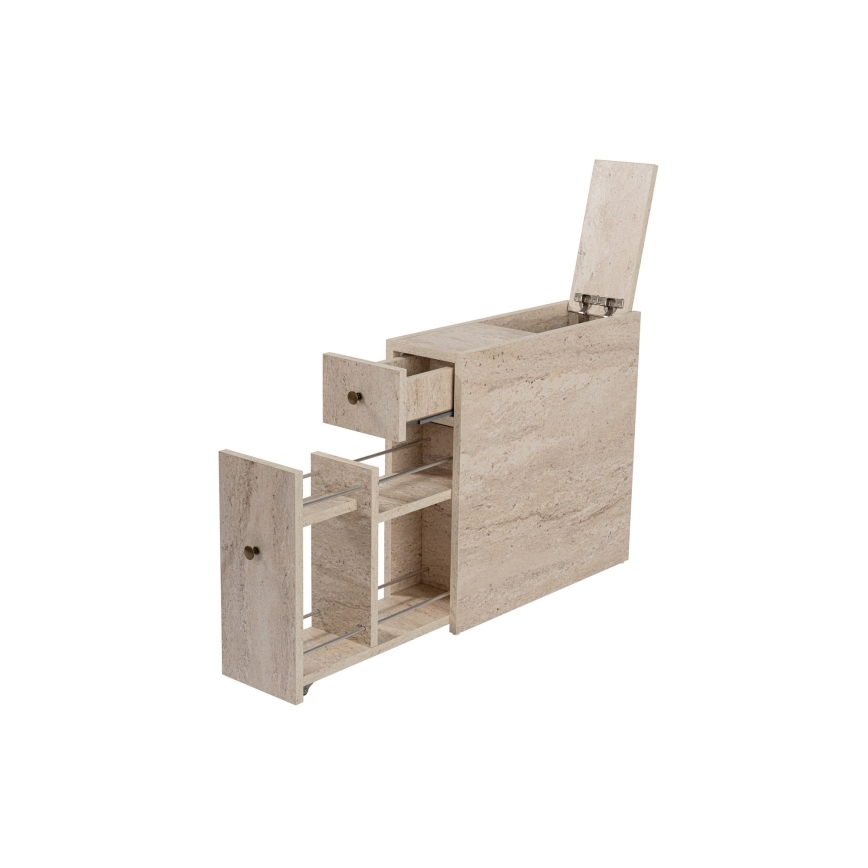 Mueble de baño MELODY, acabado en mármol beige