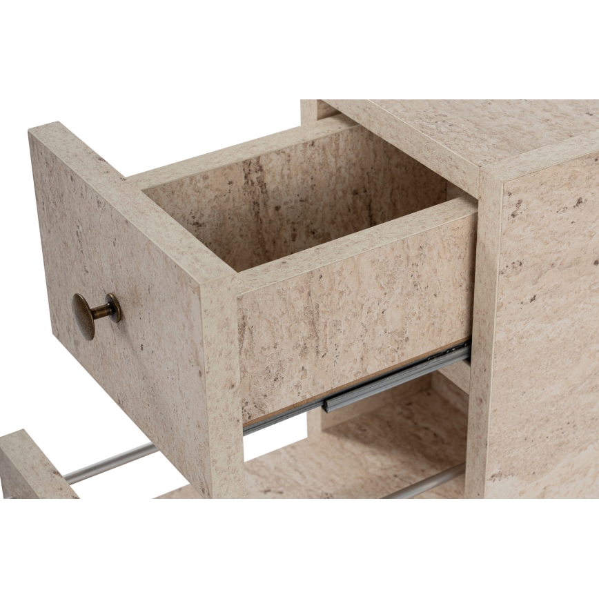 Mueble de baño MELODY, acabado en mármol beige