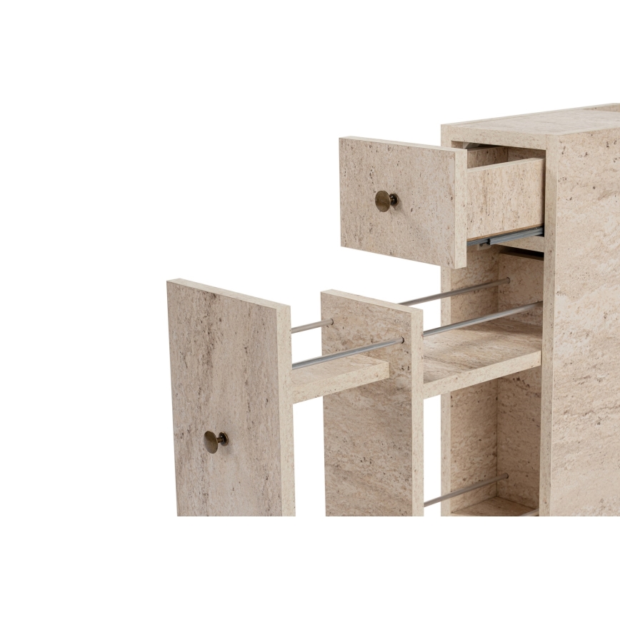 Mueble de baño MELODY, acabado en mármol beige