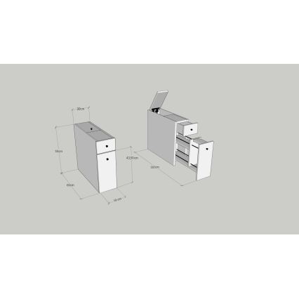 Mueble de baño MELODY, acabado en mármol beige