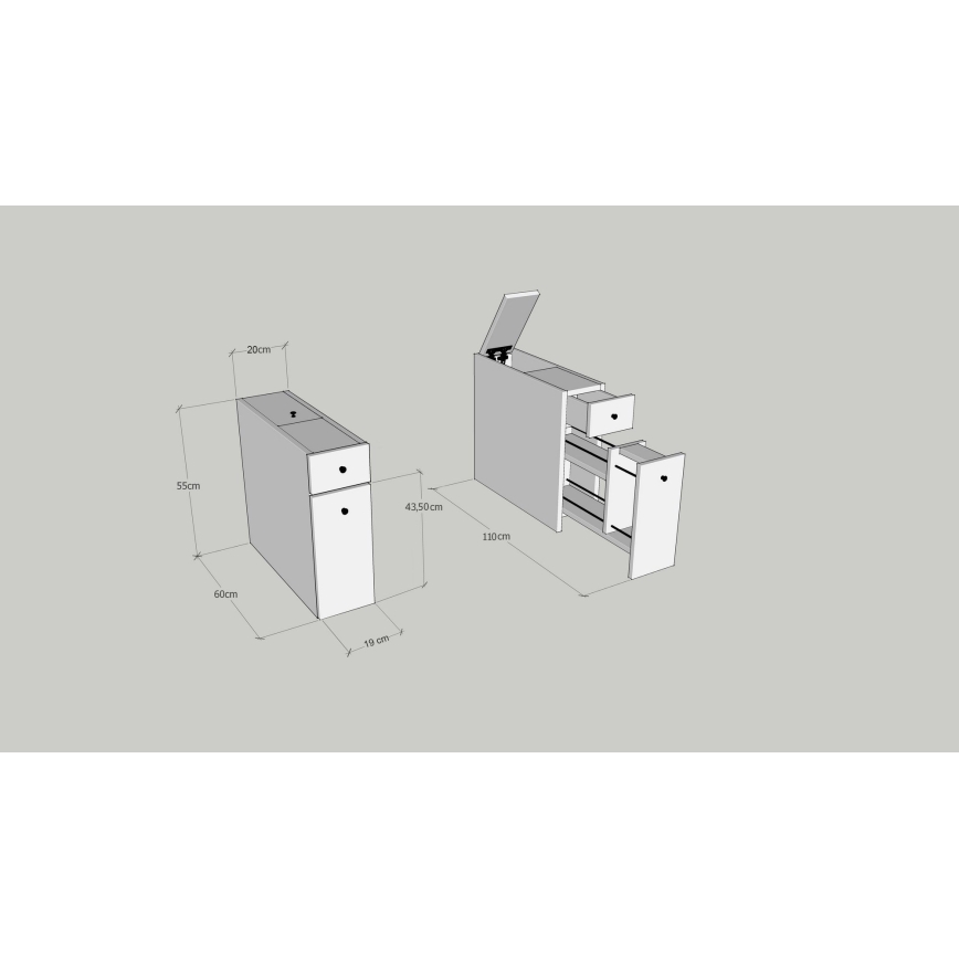 Mueble de baño MELODY, acabado en mármol beige