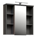 Mueble de baño mural con espejo VENOM, antracita/marrón