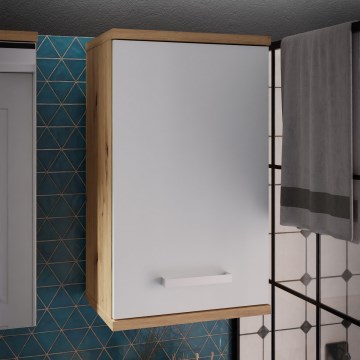 Mueble de baño mural VENOM blanco/roble artisan