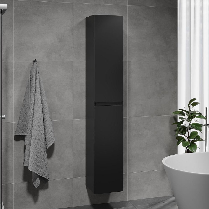 Mueble de baño OLIVER 186 cm mate negro
