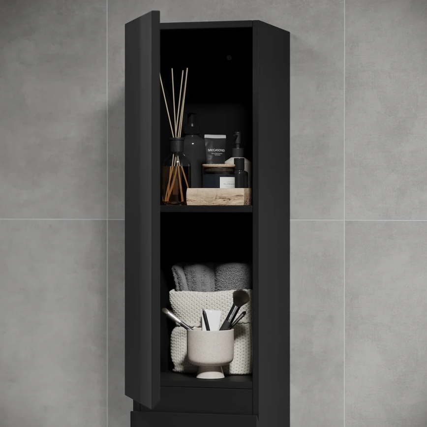 Mueble de baño OLIVER 186 cm mate negro