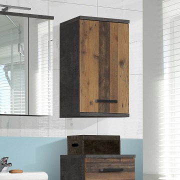Mueble de baño suspendido VENOM antracita/marrón