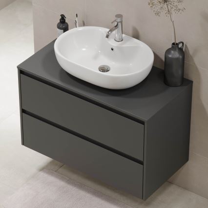 Mueble de baño TRONDHEIM para lavabo 90 cm antracita