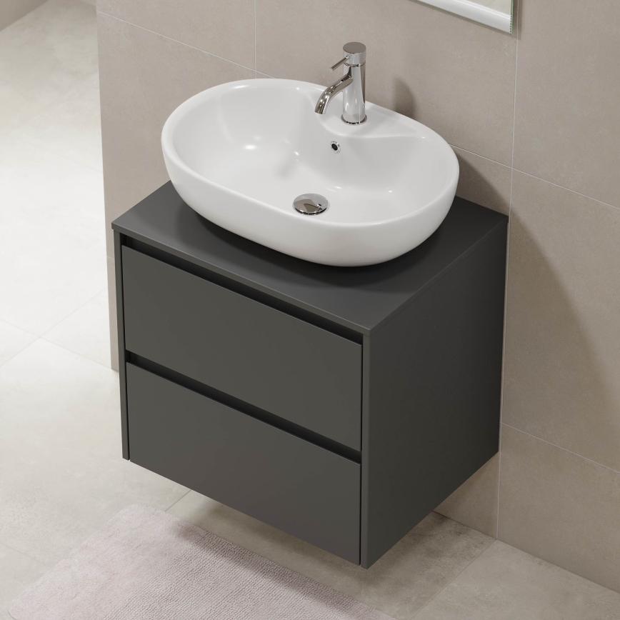 Mueble de baño TRONDHEIM para lavabo de 60 cm antracita