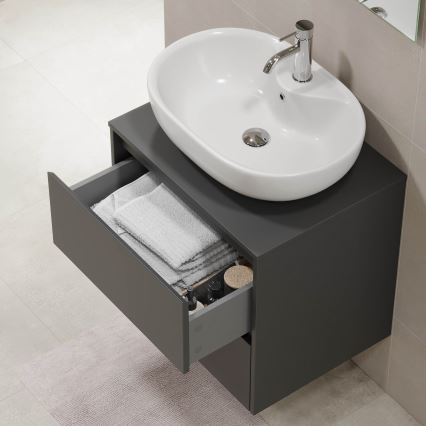Mueble de baño TRONDHEIM para lavabo de 60 cm en antracita