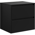 Mueble de baño TRONDHEIM para lavabo de 60 cm, negro