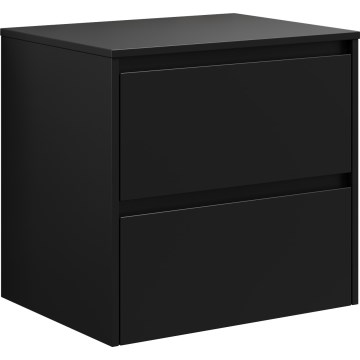Mueble de baño TRONDHEIM para lavabo de 60 cm, negro