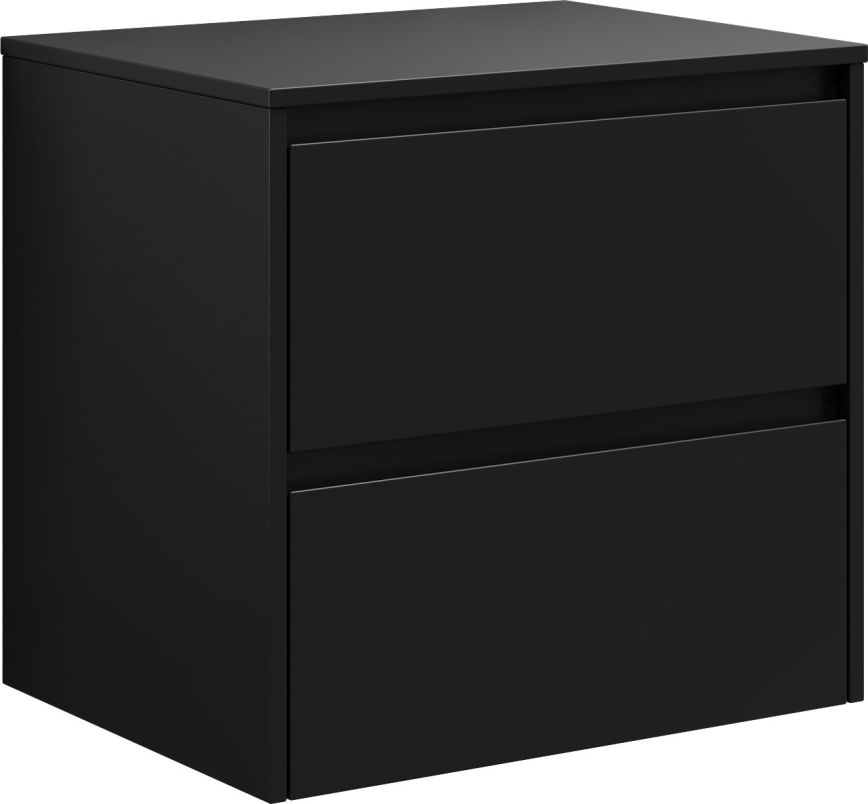 Mueble de baño TRONDHEIM para lavabo de 60 cm, negro