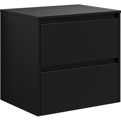 Mueble de baño TRONDHEIM para lavabo de 60 cm, negro