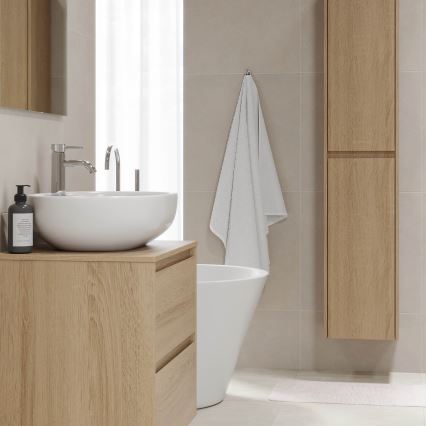 Mueble de baño TRONDHEIM para lavabo de 60 cm, roble