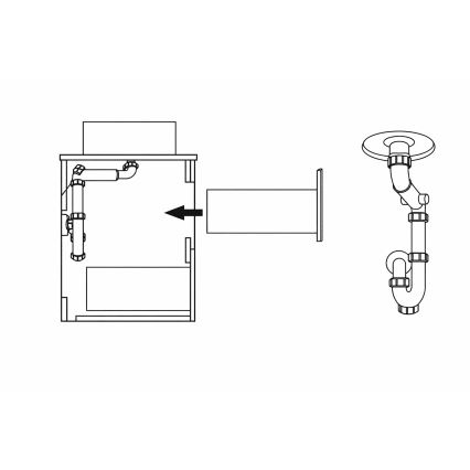 Mueble de baño TRONDHEIM para lavabo de 60 cm, roble