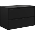 Mueble de baño TRONDHEIM para lavabo de 90 cm, negro