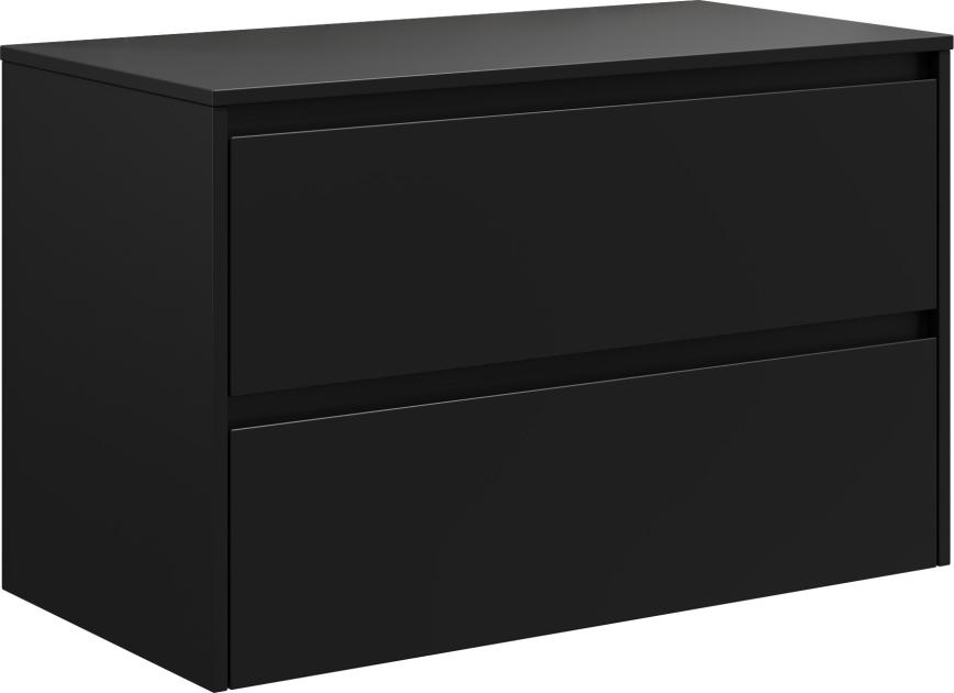 Mueble de baño TRONDHEIM para lavabo de 90 cm, negro
