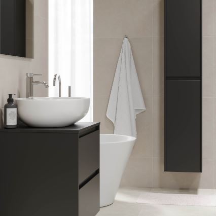 Mueble de baño TRONDHEIM para lavabo de 90 cm, negro